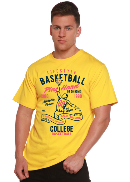 Life Style Basketball men's bamboo graphic T-shirt – view 7