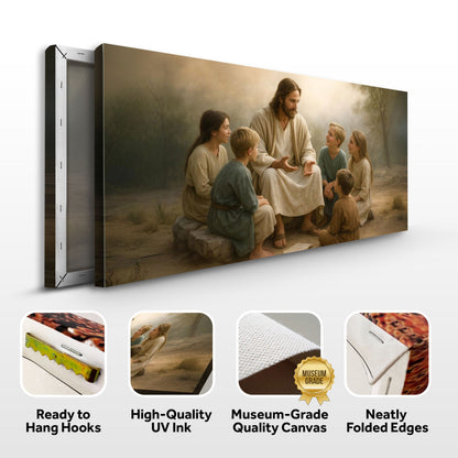 Jesus with Children Faith Wall Art III by Tailored Canvases