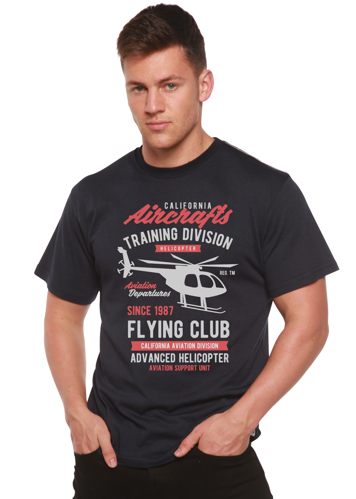 California Aircraft men's bamboo graphic T-shirt – view 2