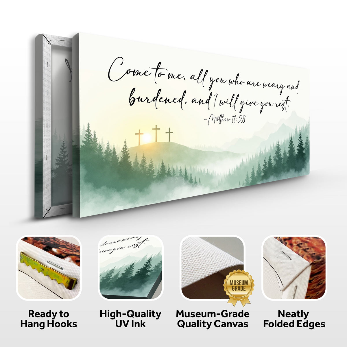 Come To Me - Matthew 11:28 Faith Sign by Tailored Canvases