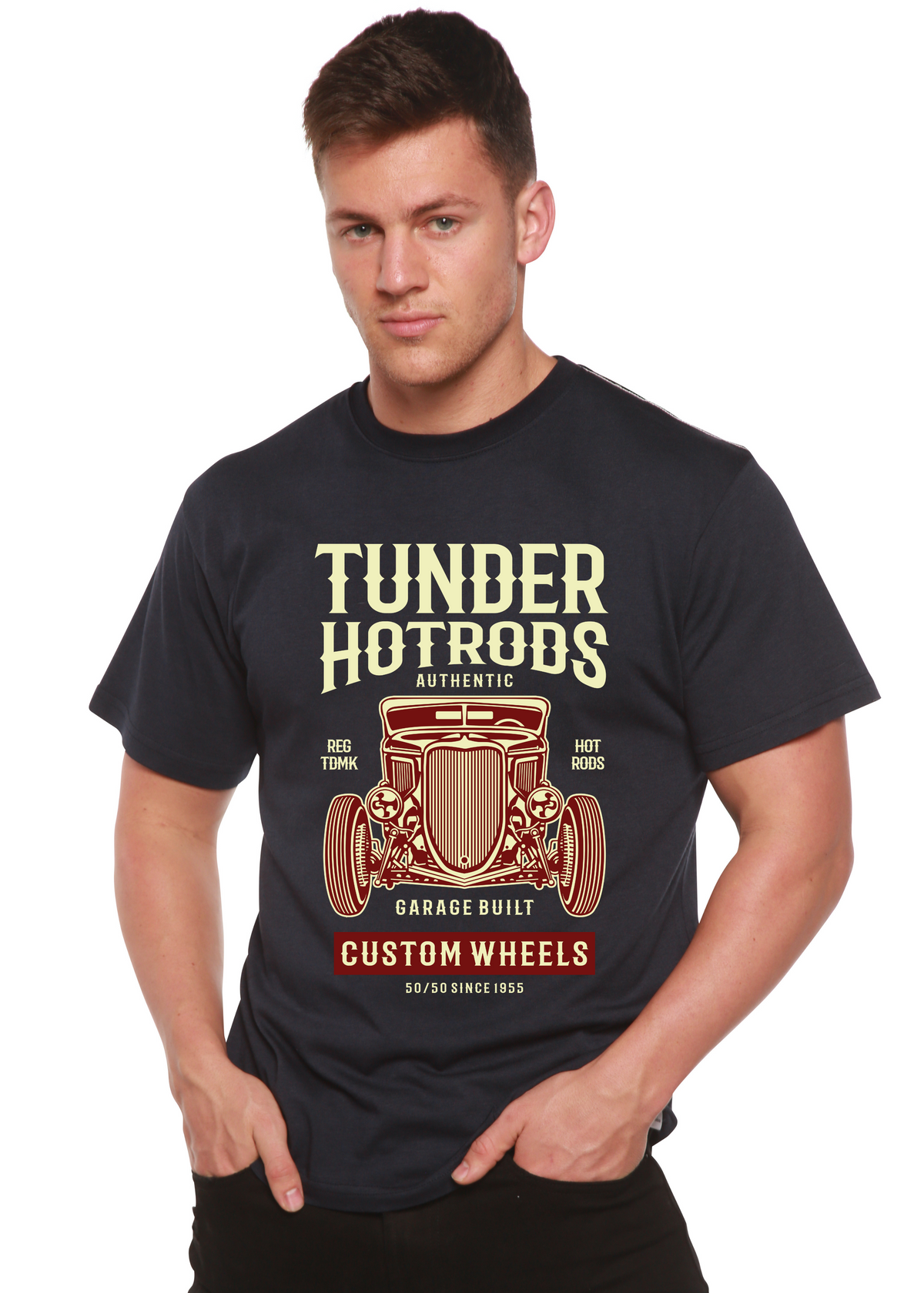 Thunder Hot men's bamboo graphic T-shirt – view 2