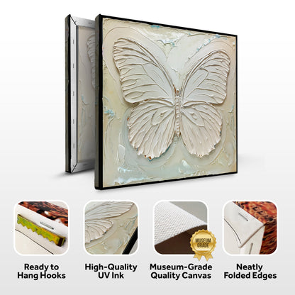 White Butterfly Wall Art by Tailored Canvases