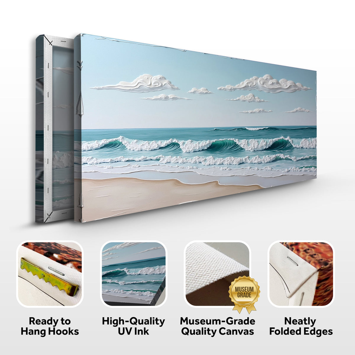 Serene Ocean Wave Coastal Wall Art XI by Tailored Canvases