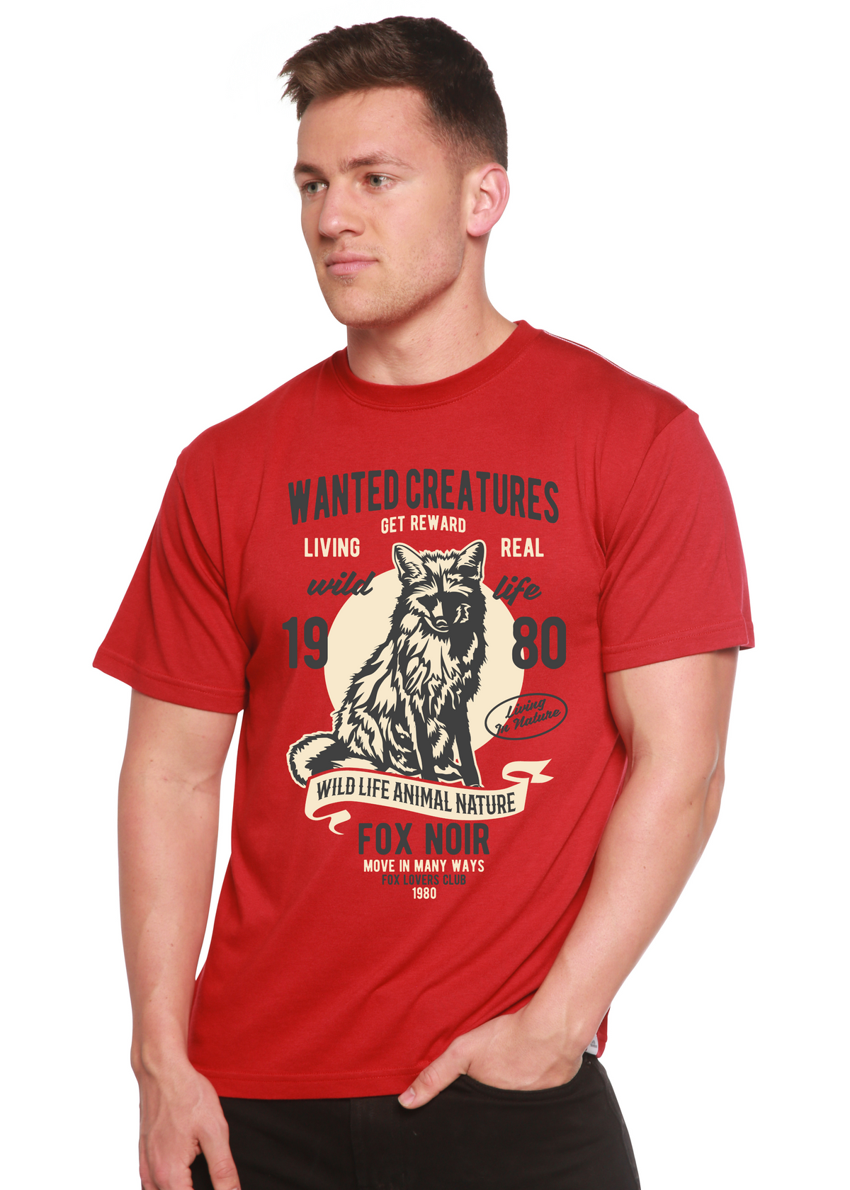 Wanted Creature men's bamboo graphic T-shirt – view 7