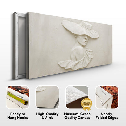 3D Minimalist Female Portrait Wall Art canvas by Tailored Canvases, view 8