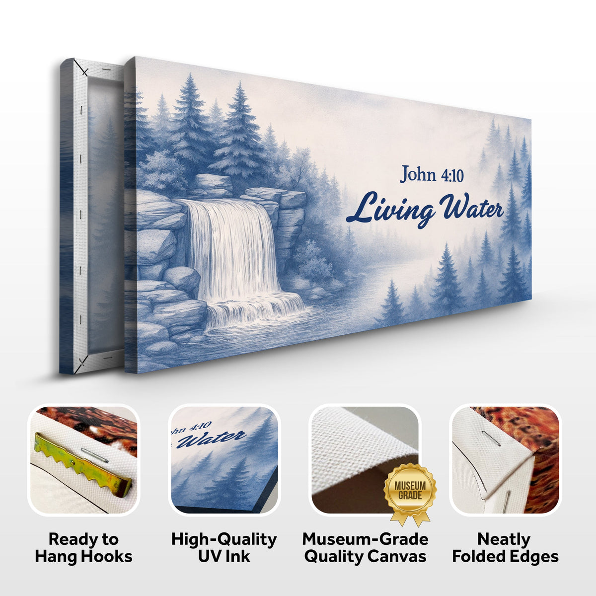 Living Water - John 4:10 Faith Sign by Tailored Canvases