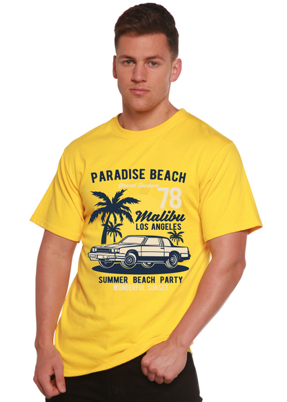 Paradise Beach men's bamboo graphic T-shirt – view 7