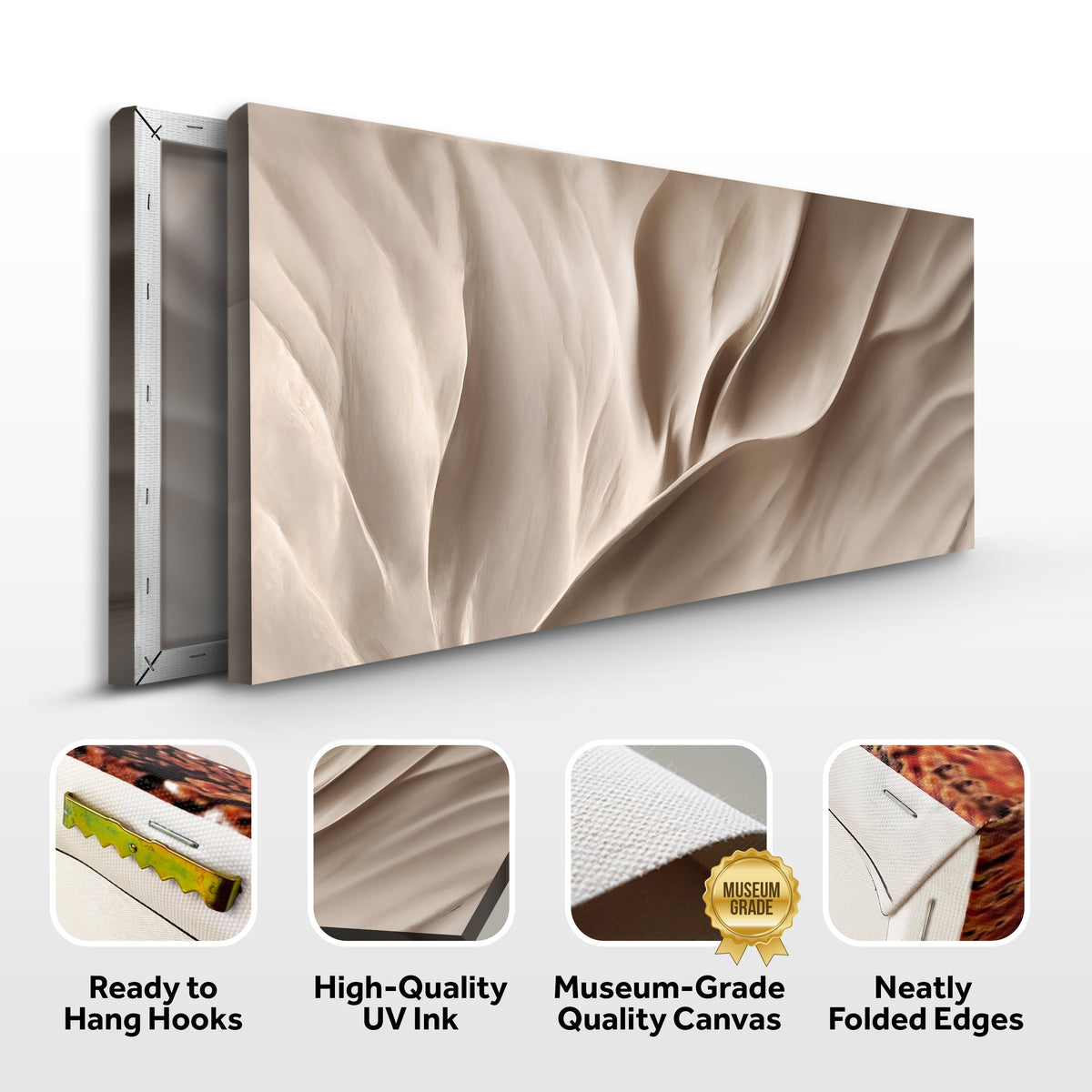 Soft Waves of Elegance Wall Art by Tailored Canvases