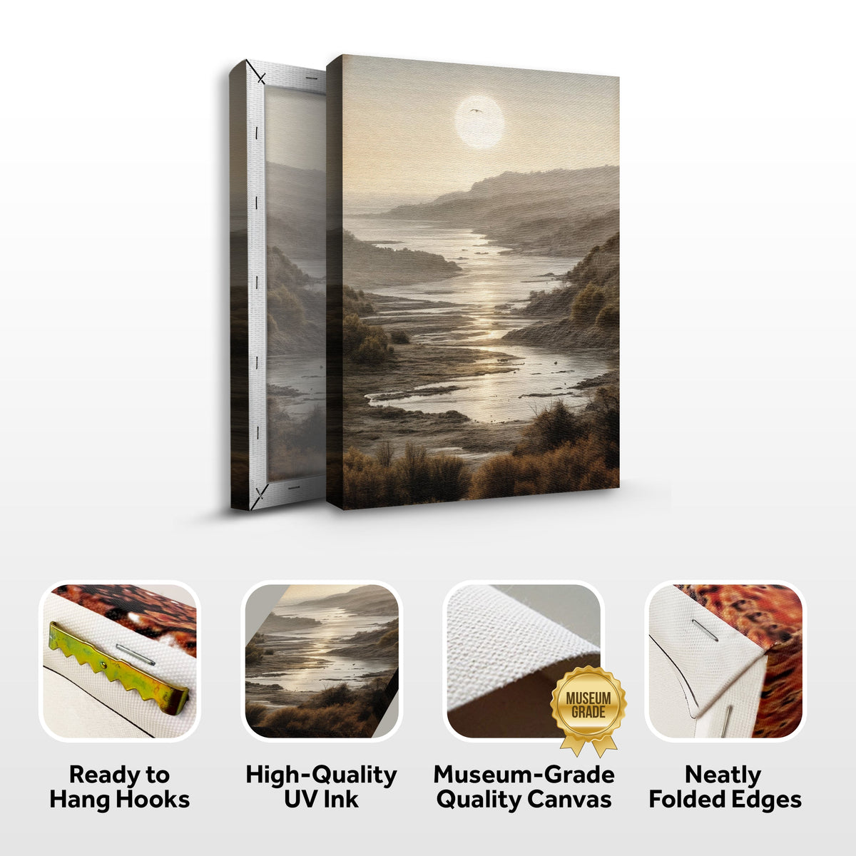 Misty Shores Coastal Impasto Wall Art by Tailored Canvases