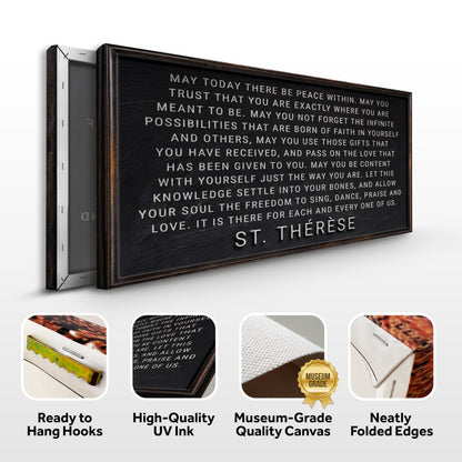 May Today There Be Peace Within Faith Sign by Tailored Canvases
