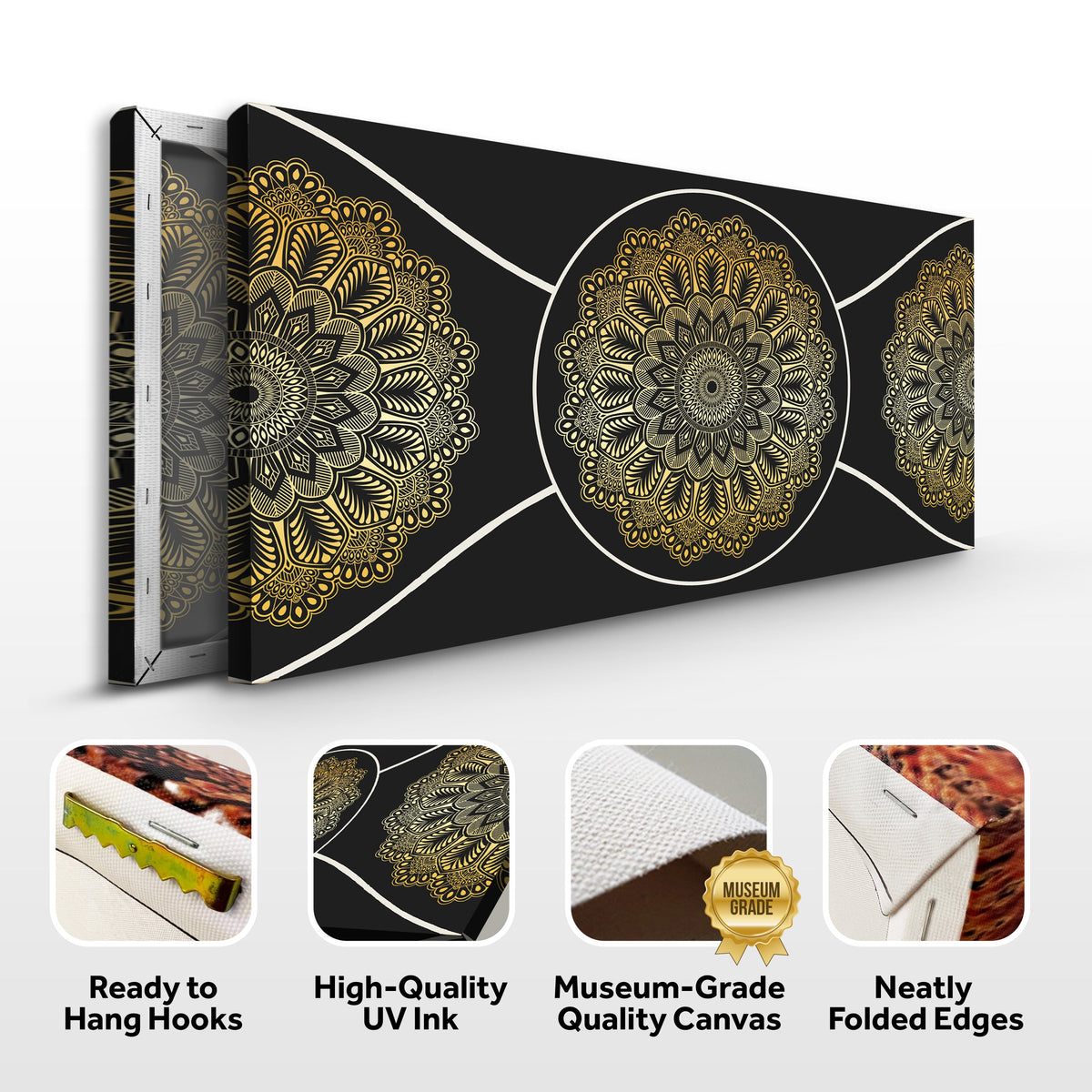 Gold Sacred Geometry Wall Art by Tailored Canvases