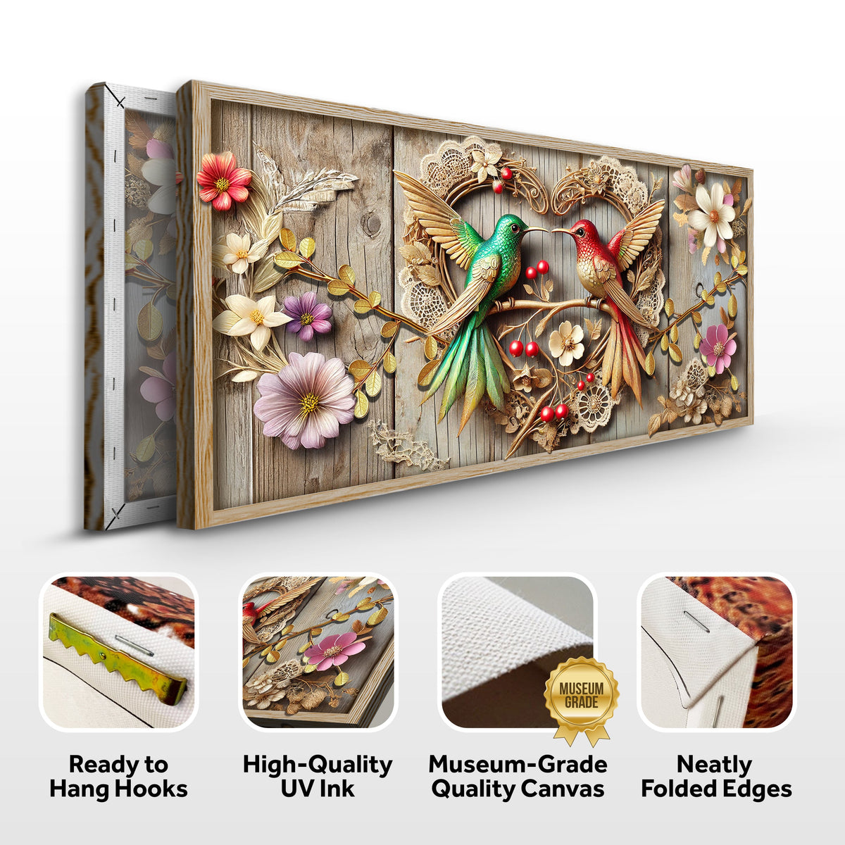 3D Hummingbirds Wall Art VII canvas by Tailored Canvases, view 7