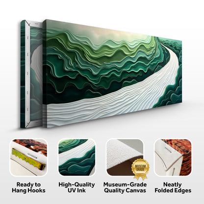 Green Rivers Abstract Wall Art III by Tailored Canvases