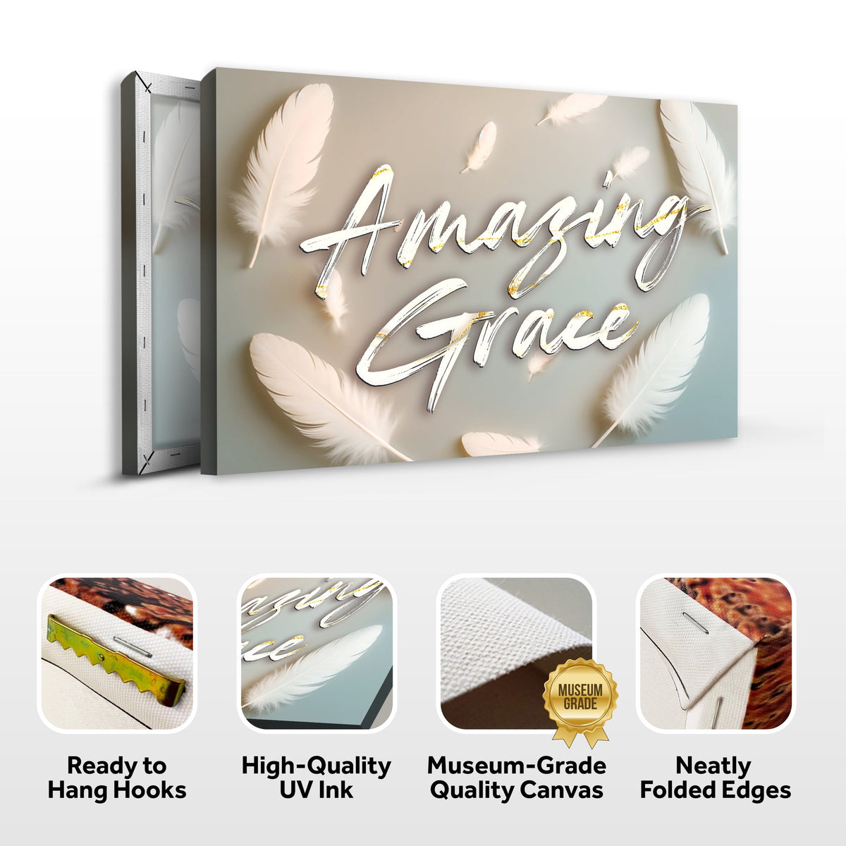 Amazing Grace Faith Wall Sign by Tailored Canvases