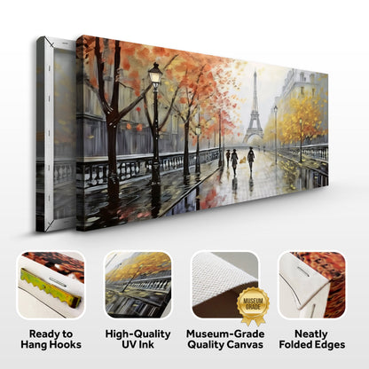 Parisian Rain Cityscape Wall Art by Tailored Canvases