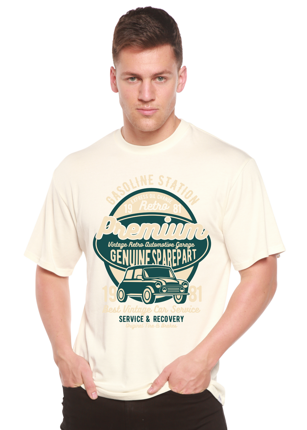 Premium Garage men's bamboo graphic T-shirt – view 7