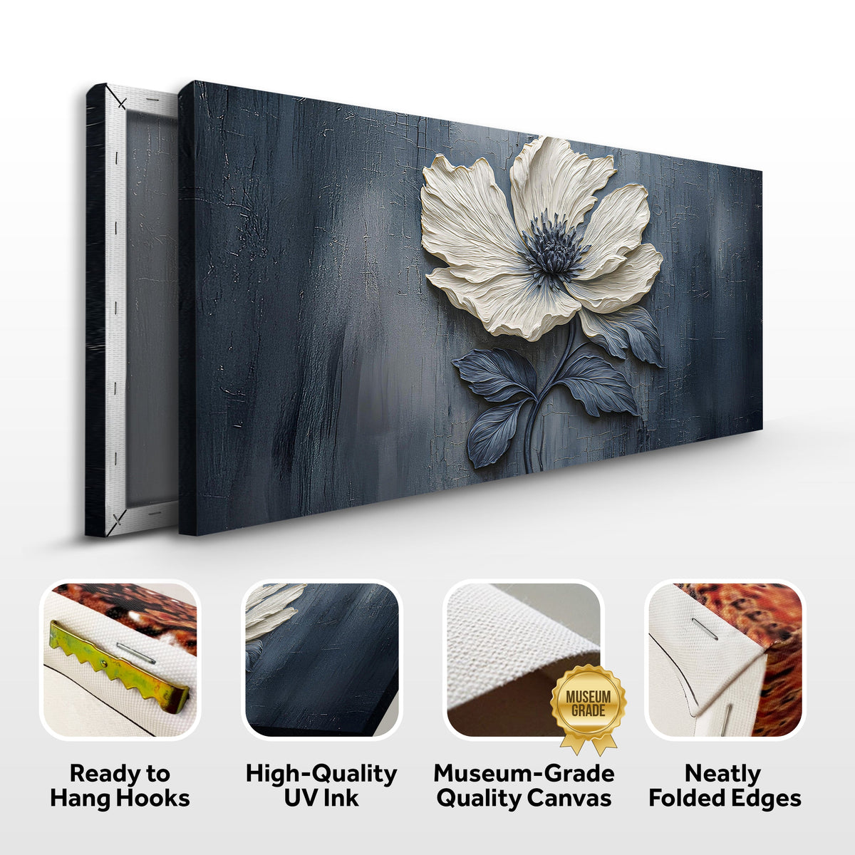 Floral Clay Relief Wall Art by Tailored Canvases