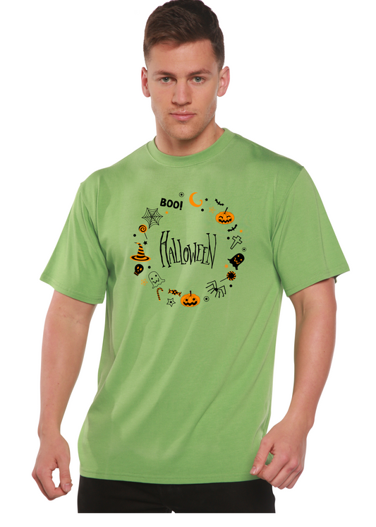 Bool Halloween men's bamboo graphic T-shirt – view 2