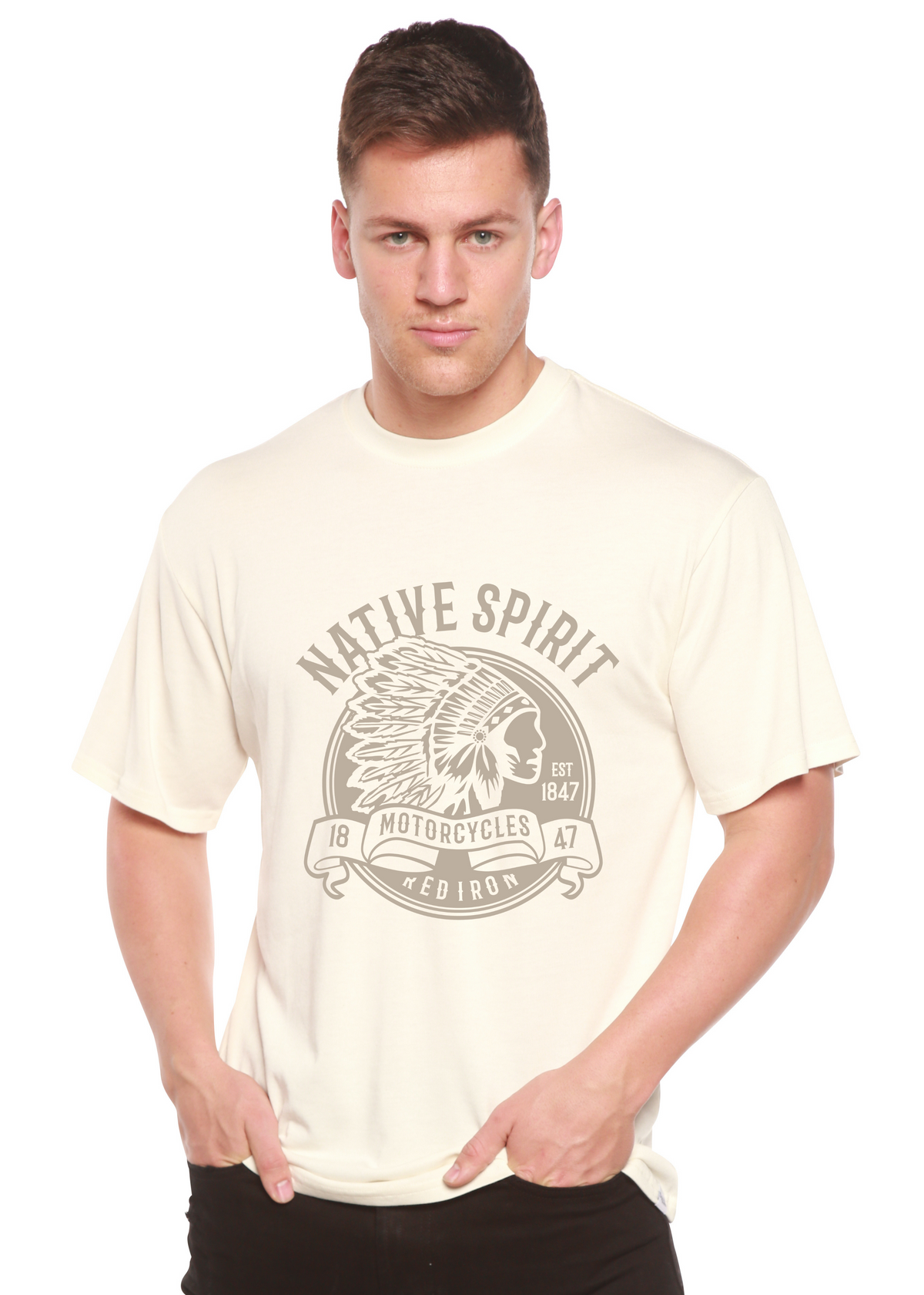 Native Spirit men's bamboo graphic T-shirt – view 3