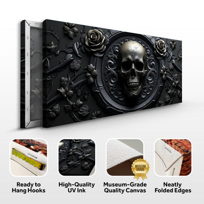3D Rose and Skull Wall Art VI canvas by Tailored Canvases, view 7
