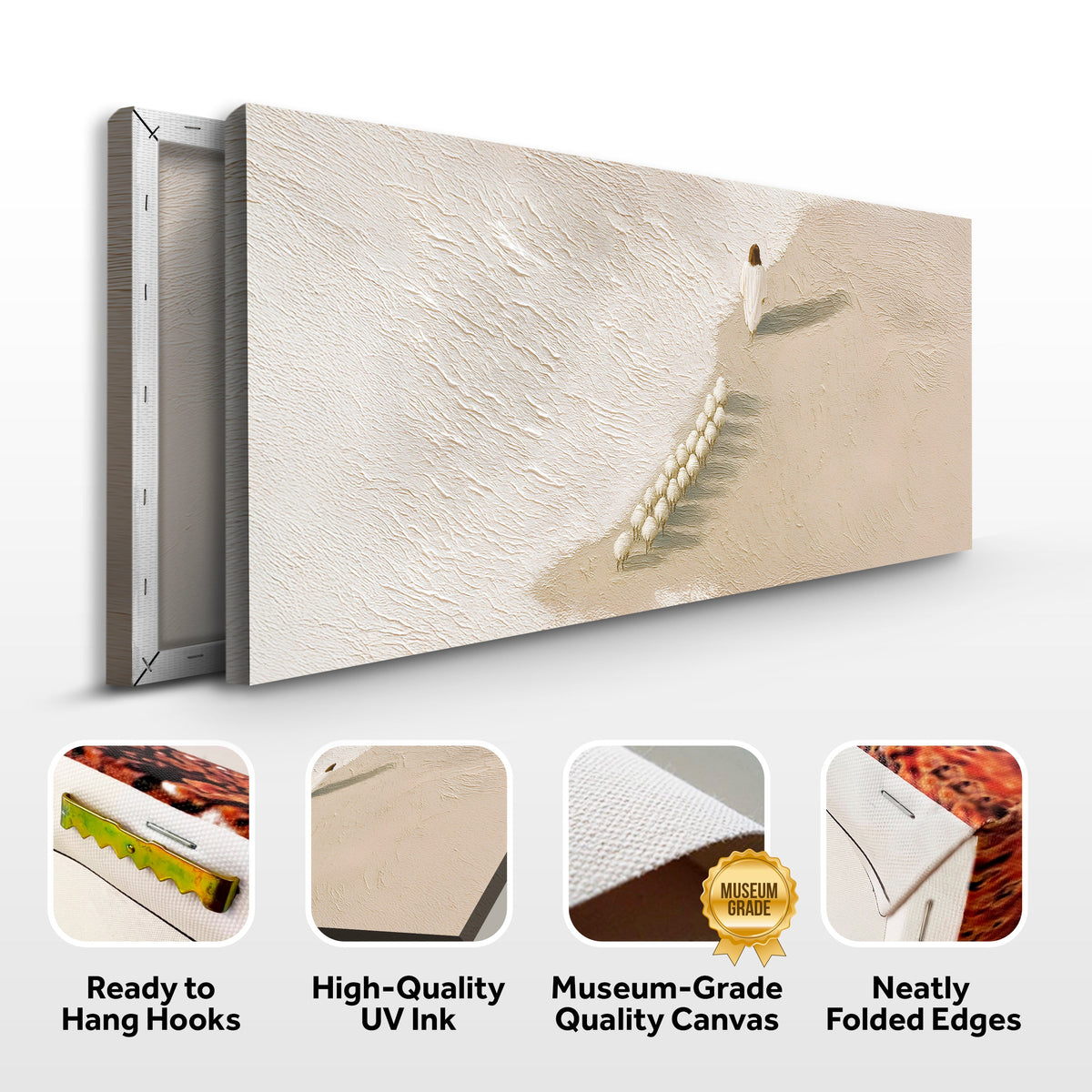 Jesus The Flock of Sheep Faith Wall Art by Tailored Canvases