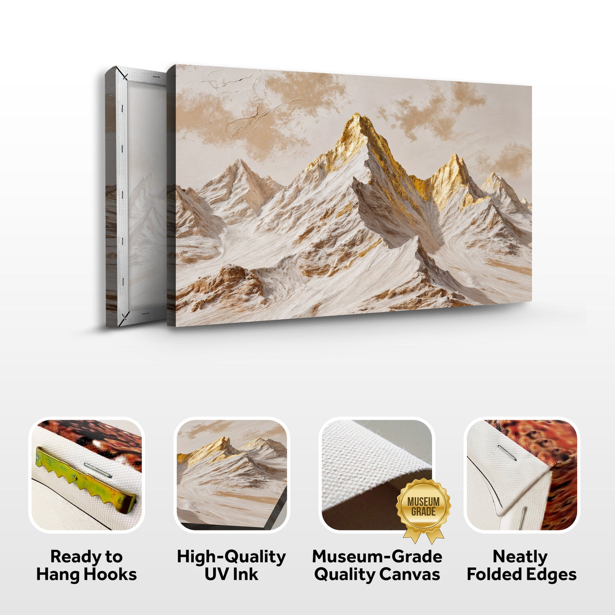Golden Peaks Wall Art by Tailored Canvases