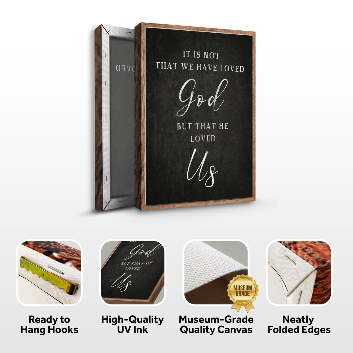 1 John 4:10 Faith Sign VI canvas wall sign by Tailored Canvases, view 7