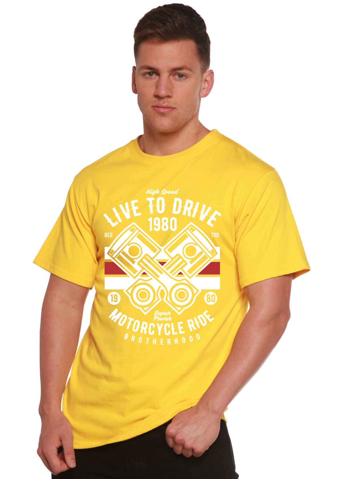 Live to Ride 1980 men's bamboo graphic T-shirt – view 8