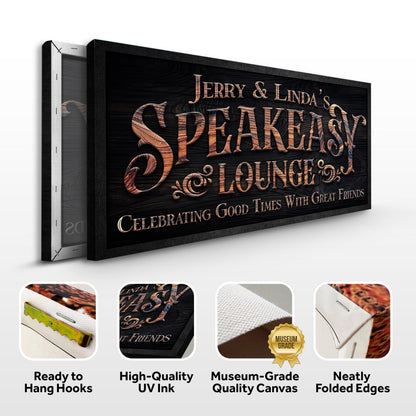 Speakeasy Lounge Wall Sign by Tailored Canvases