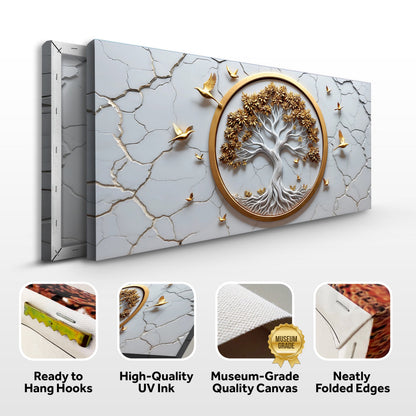 3D Celtic Tree of Life Wall Art, White canvas by Tailored Canvases, view 8