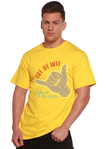 Ride the Wave men's bamboo graphic T-shirt – view 5