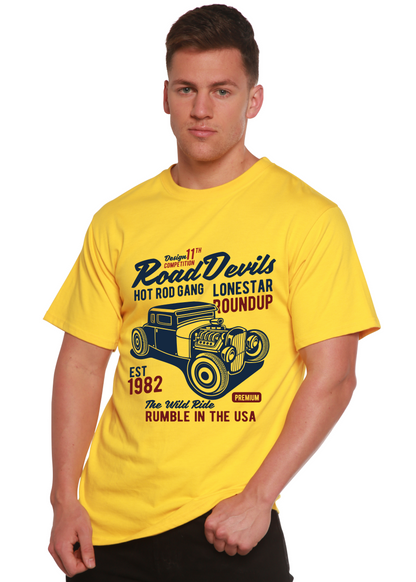 Road Devils men's bamboo graphic T-shirt – view 4