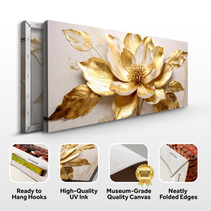 Golden Dandelion Minimalist Abstract Wall Art VIII by Tailored Canvases