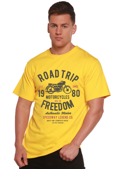 Road Trip men's bamboo graphic T-shirt – view 3