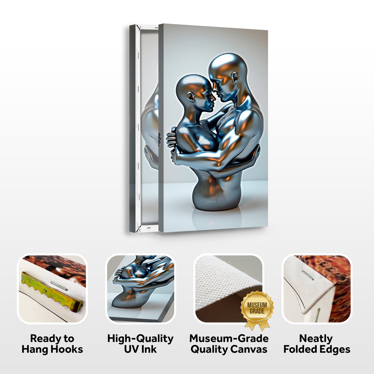 Eternal Love Figure Abstract Wall Art II by Tailored Canvases