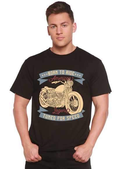 Born to Ride American Legend men's short sleeve graphic T-shirt in bamboo viscose and organic cotton
