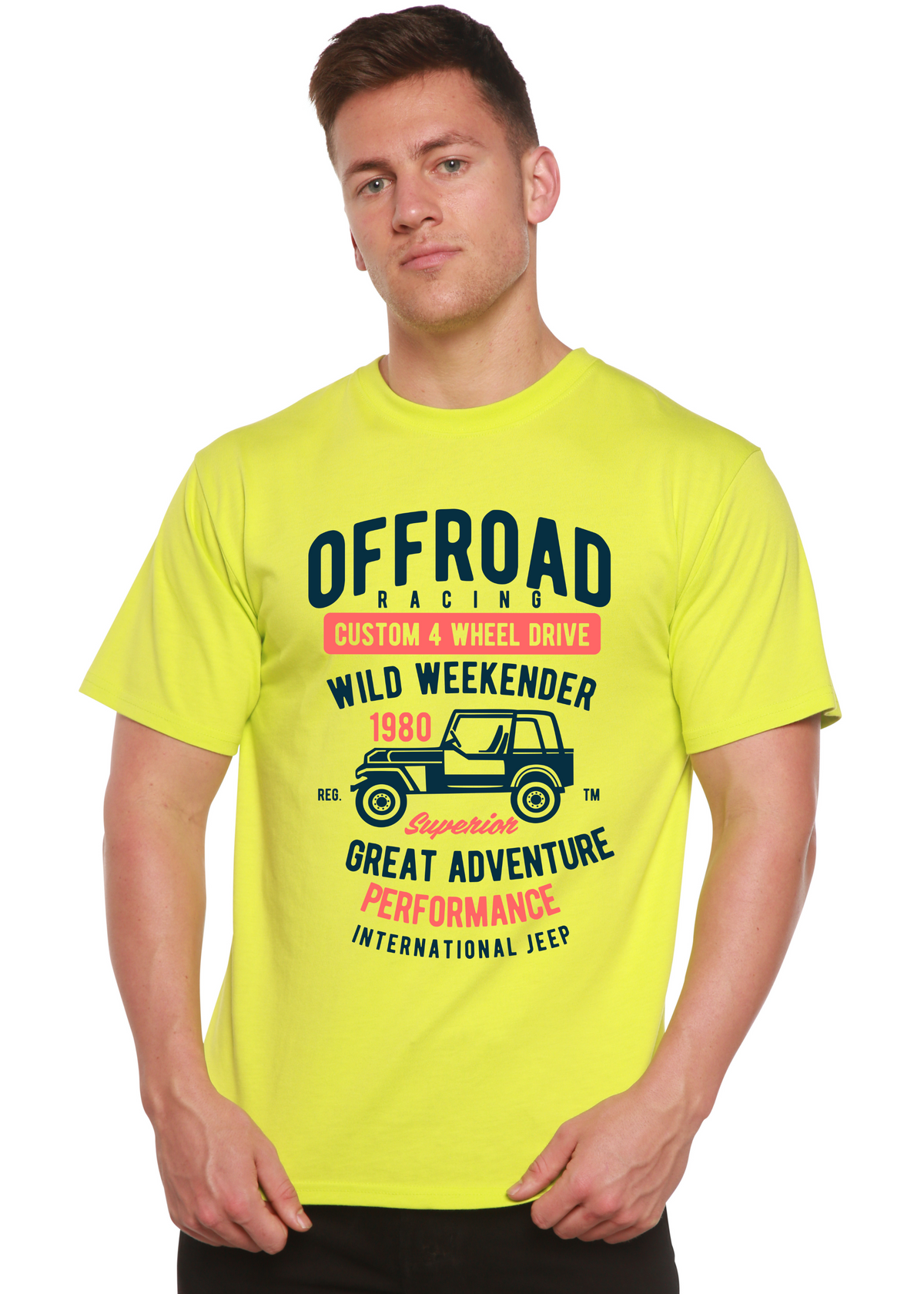 Off Road Racing men's bamboo graphic T-shirt – view 2
