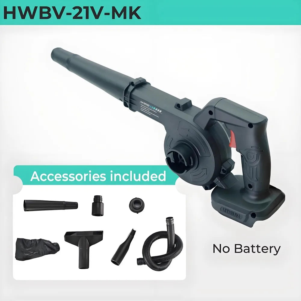 Cordless 2 in 1 Air Blower & Vacuum Cleaner, Leaf Dust Collector for Car, Computer, Garden, Compatible with Makita 18V/21V by Torqelo.com