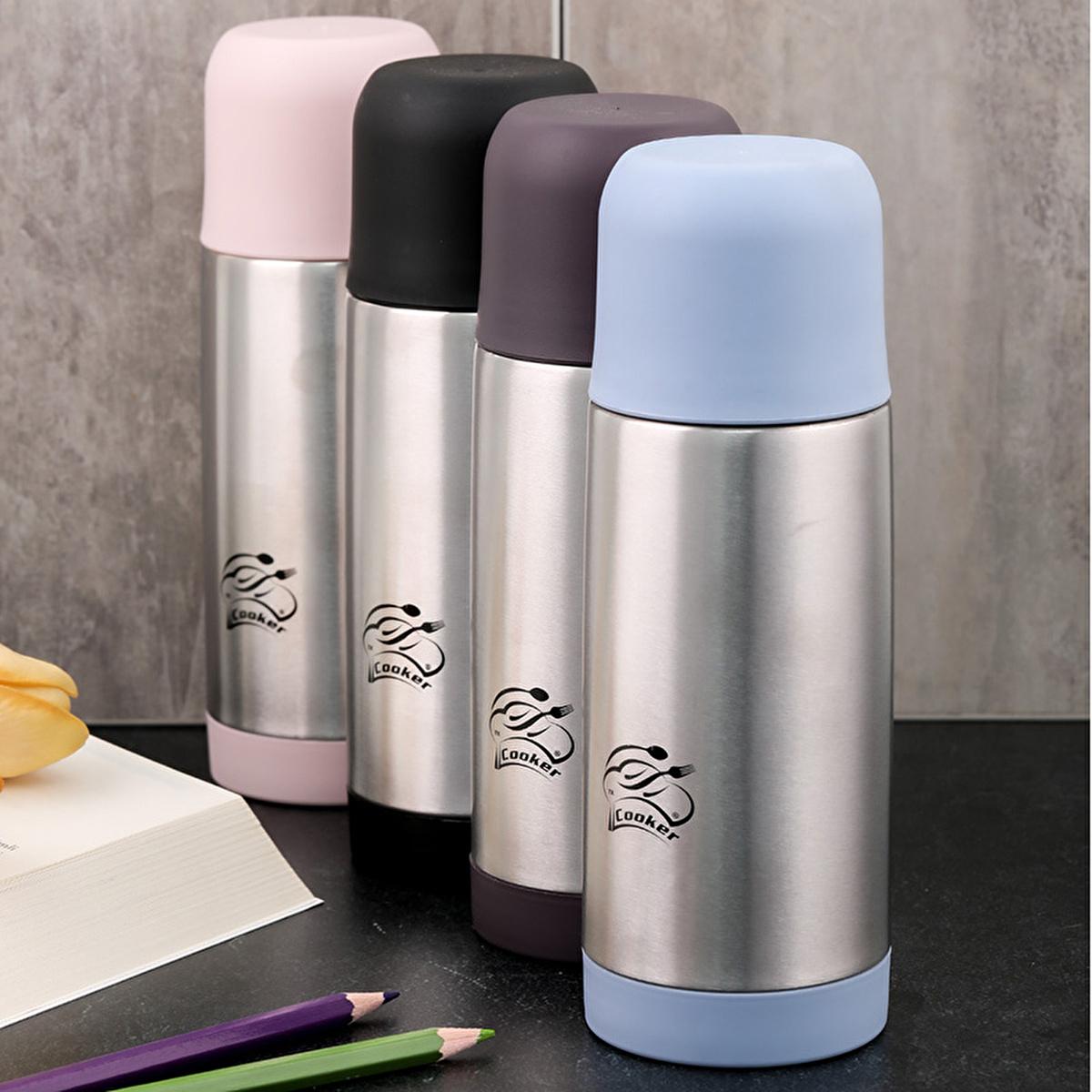 Cooker Stainless Steel Thermos 300ml - Keeps Drinks Hot/Cold for 24 Hours, Double-Walled Insulated Flask by Beauty Care Bag