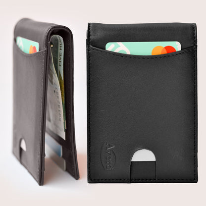 Avera Group Slim Genuine Leather Rfid Blocking Bifold Wallet With Money Clip by Avera Group