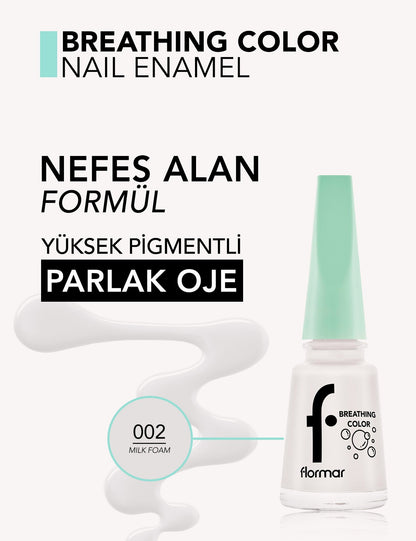Flormar Breathing Color High-Pigment Breathable Nail Polish by Beauty Care Bag