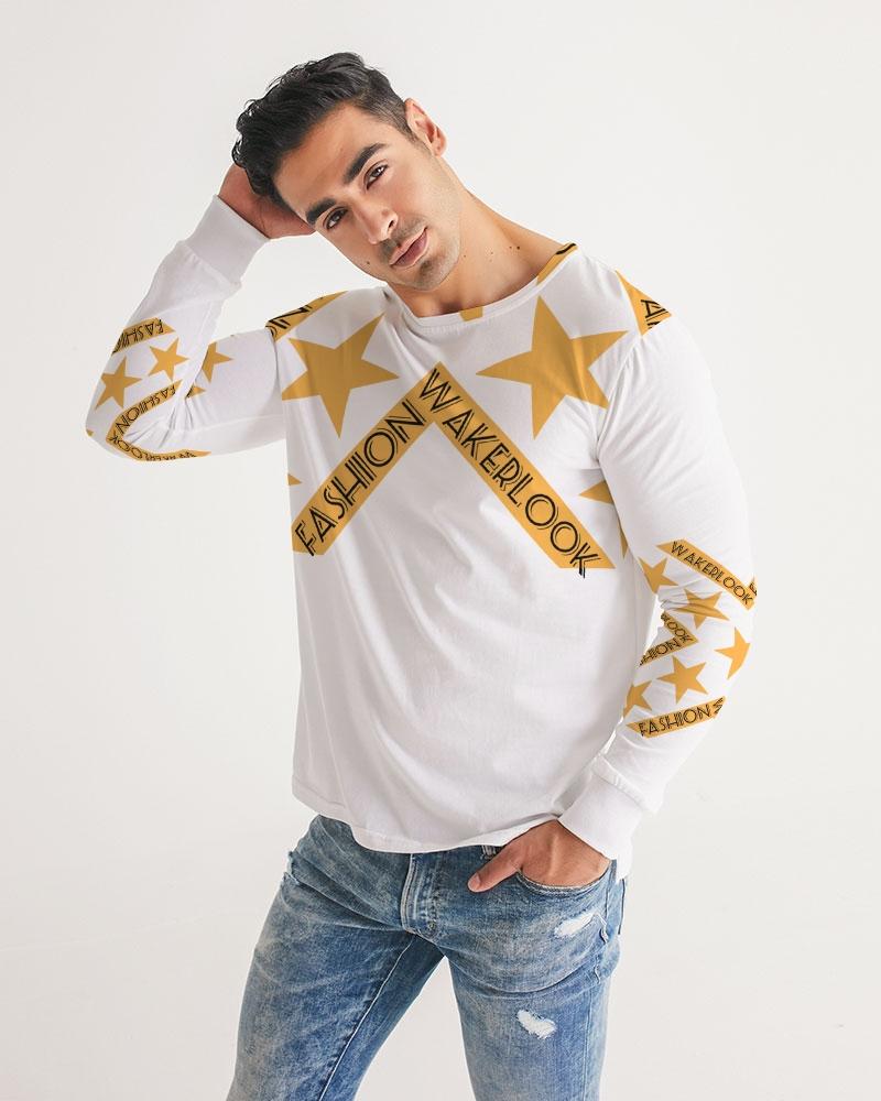 Men's Fashion Long Sleeve Wakerlook Tee by Sky Blue Saffron
