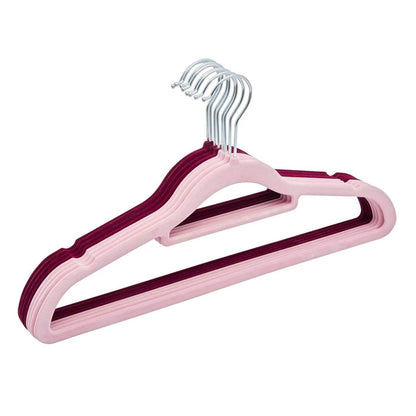 Ideenwelt Pink Padded Clothes Hangers Soft Grip 8-Pack by Beauty Care Bag