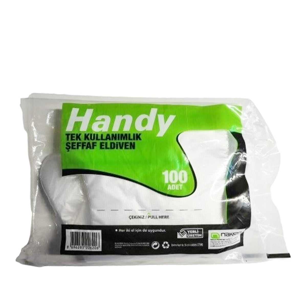 Handy - Disposable Service Gloves, Clear Food Gloves, Single-use Hand Protection - 100 Count by Beauty Care Bag