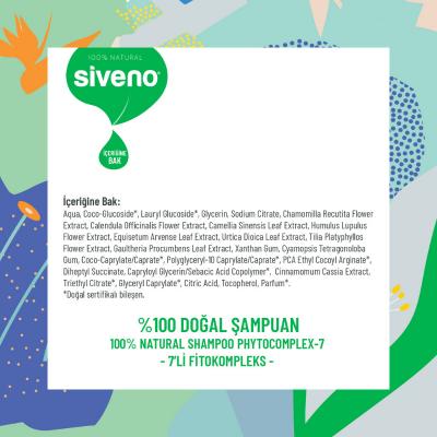 Siveno Natural 7-Herb Complex Shampoo 10.14 fl oz - Sulfate-Free, Hypoallergenic Hair Care by Beauty Care Bag