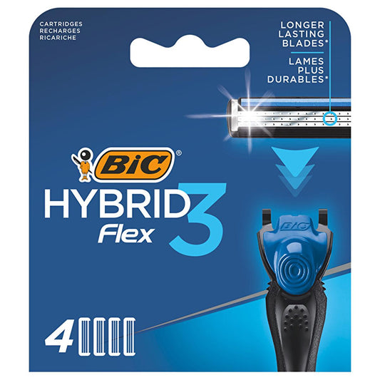 BIC Flex3 Shaving Razor - 3 Blade Titanium Razor for Men with Comfort Features by Beauty Care Bag