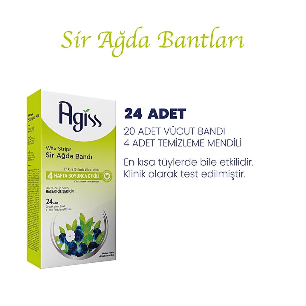 Agiss Sensitive Skin Wax Strips for Legs & Body, 24-Pack by Beauty Care Bag
