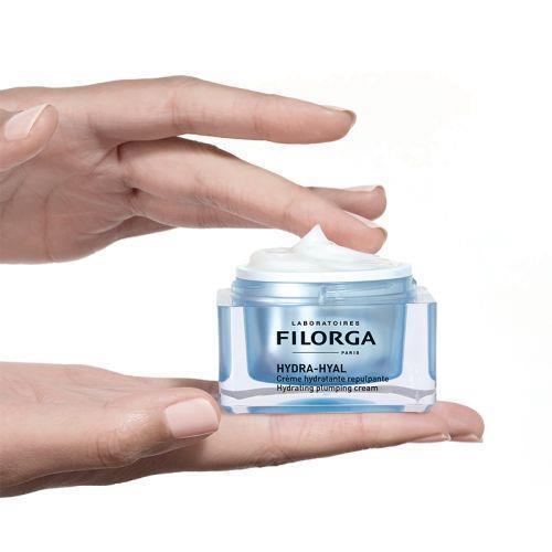 Filorga Hydra-Hyal: Intense Hydrating & Plumping Face Cream with 5 Hyaluronic Acids - Wrinkle Reduction & Dry Skin Relief (50ml/1.69 fl oz) by Beauty Care Bag