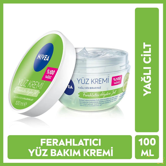 Nivea Refreshing Hydro Gel Face Cream with Hyaluronic Acid 100ml by Beauty Care Bag