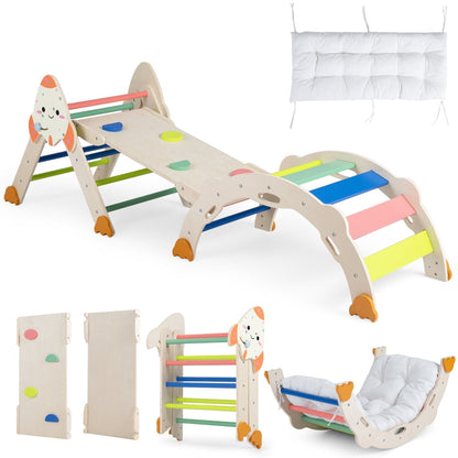 8-in-1 foldable rocket theme toddler climbing set by GBruno Store, view 3